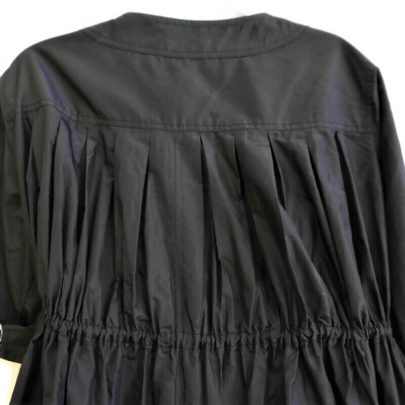 SiLK Thomas Wylde Black Jacket Coat Designer Etched Silver Hardware Snap Zip 6 - Picture 6 of 8